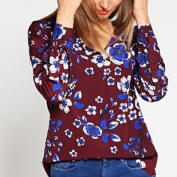 Banana Republic // Floral Ansel Tie Blouse - Picture 1 of 3